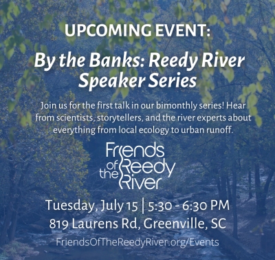 "By the Banks": Introducing the Reedy River Speaker Series!