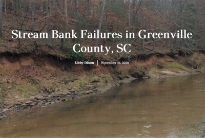 Stream Bank Failures in Greenville County, SC